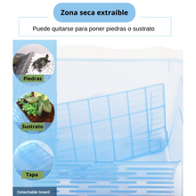 Carregar imagem no visualizador da galeria, Tartarugueira para Tartarugas Aquáticas com Zona Seca – Habitat Completo, Ventilado e Fácil de Limpar
